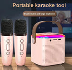 Portable Karaoke Speaker with RGB and Microphone Set